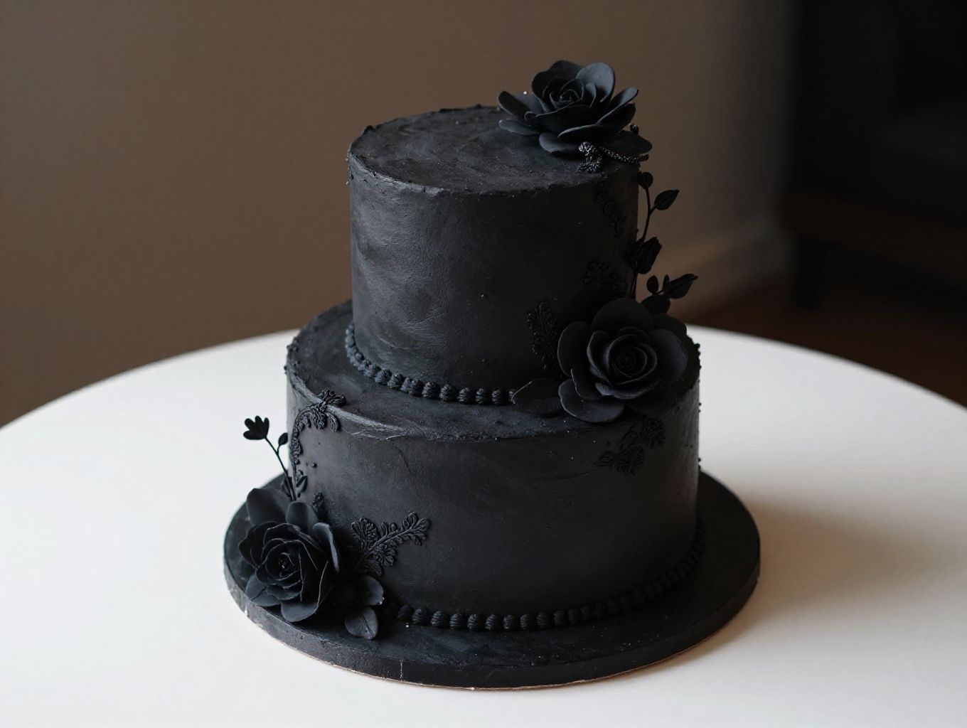 black wedding cakes