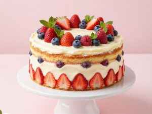 berry wedding cake