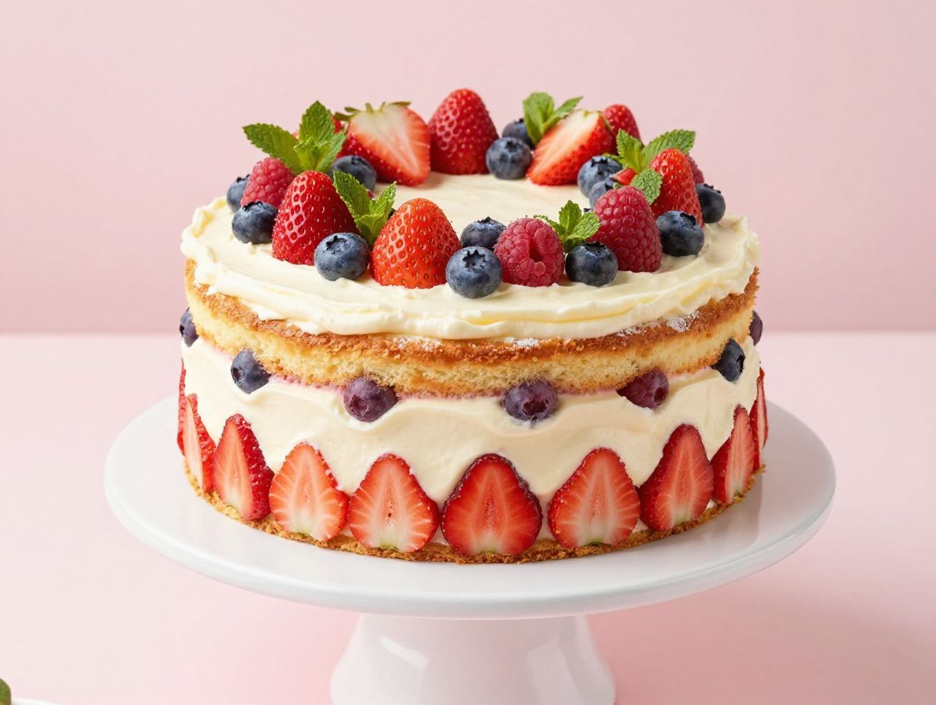 berry wedding cake
